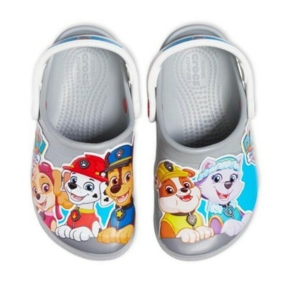 Crocs Fun Lab Paw Patrol Clog Size 4 Toddler Shoes Gray Skye Chase Marshall‎